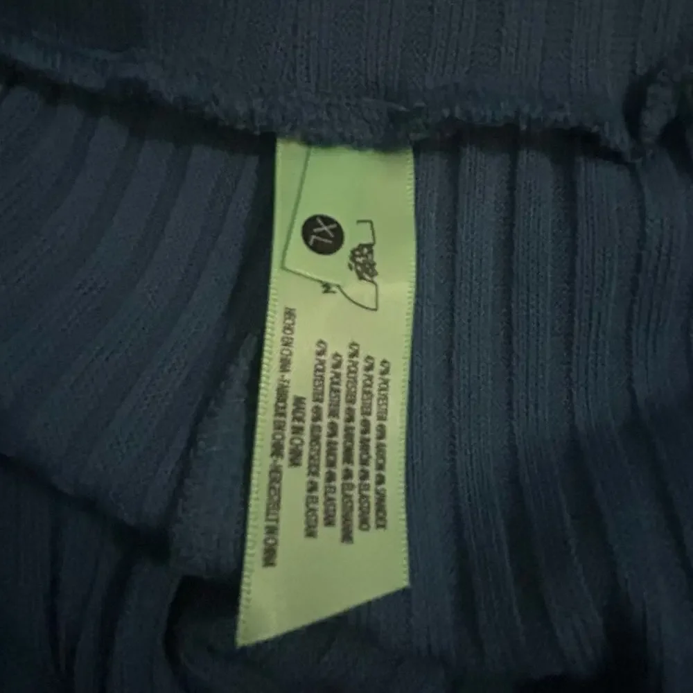 HONEYDEW New Steel Blue Ribbed Drawstring Lounge Pants Size XL - Picture 6 of 6